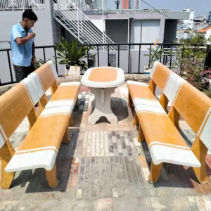Mẫu B9 - Ghế đá 2 màu