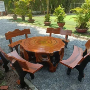 Mẫu H13 – Ghế đá giả gỗ